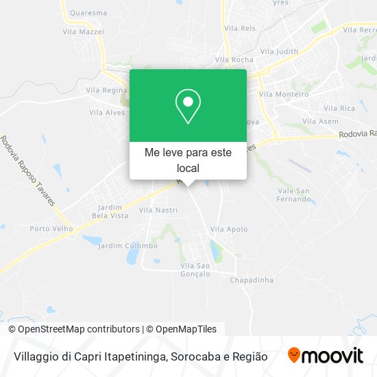 Villaggio di Capri Itapetininga mapa