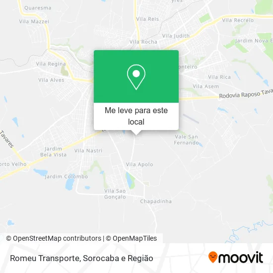 Romeu Transporte mapa