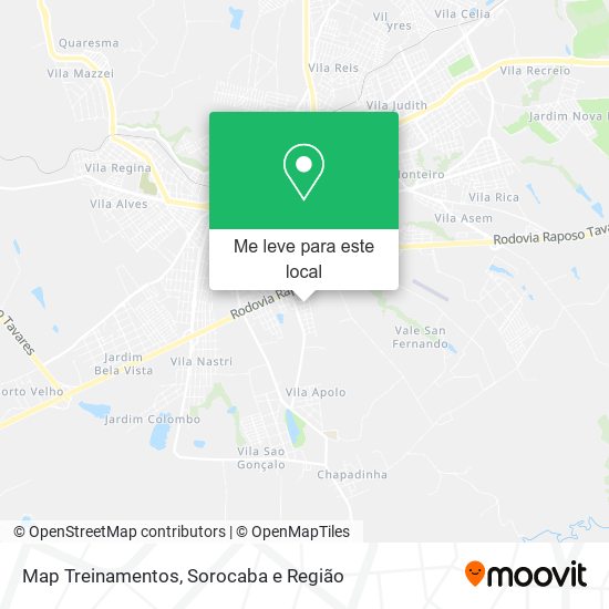 Map Treinamentos mapa