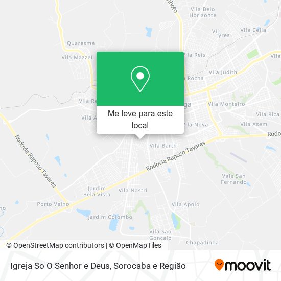 Igreja So O Senhor e Deus mapa