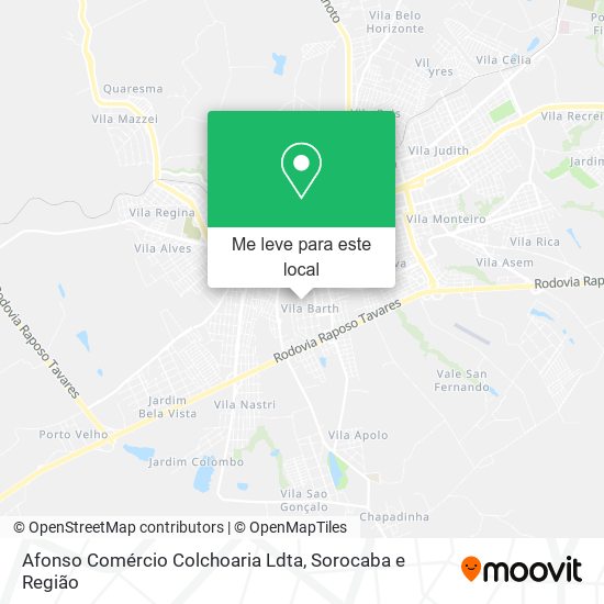 Afonso Comércio Colchoaria Ldta mapa