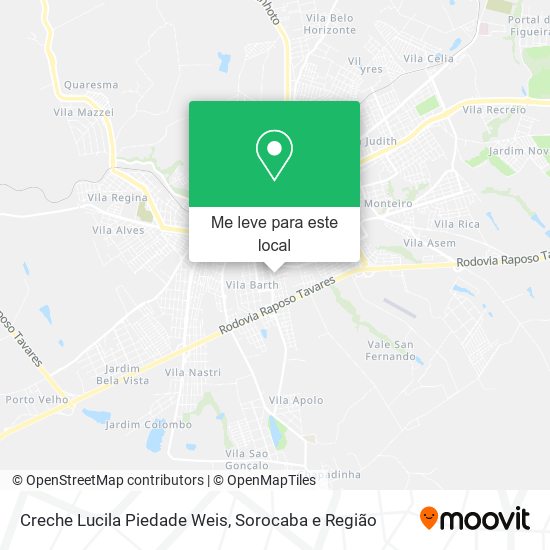 Creche Lucila Piedade Weis mapa
