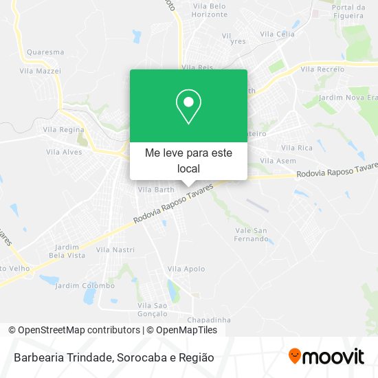 Barbearia Trindade mapa