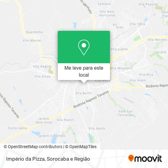 Império da Pizza mapa