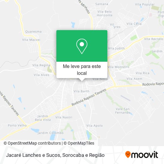 Jacaré Lanches e Sucos mapa