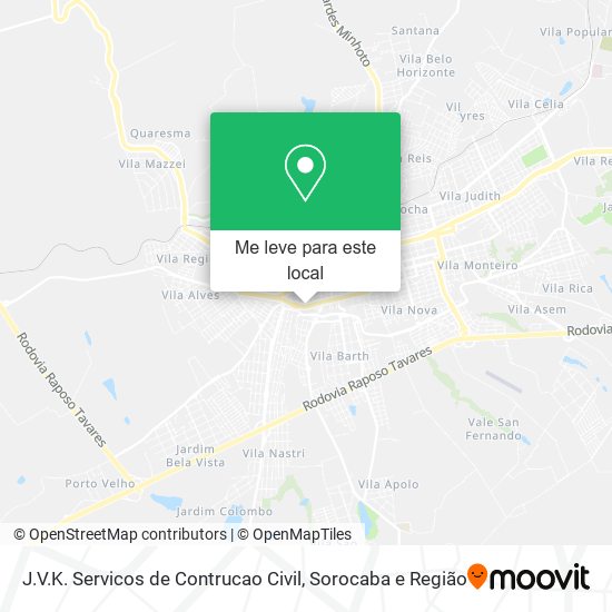 J.V.K. Servicos de Contrucao Civil mapa