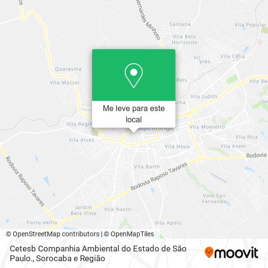 Cetesb Companhia Ambiental do Estado de São Paulo. mapa