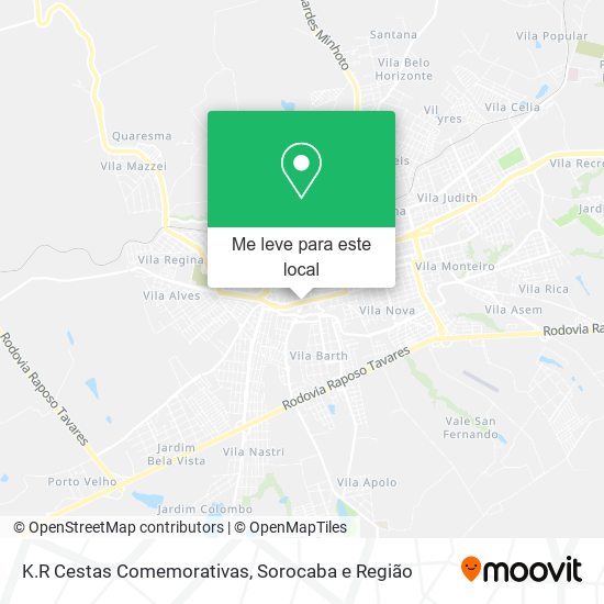 K.R Cestas Comemorativas mapa