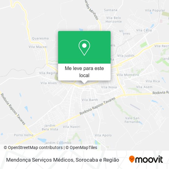 Mendonça Serviços Médicos mapa