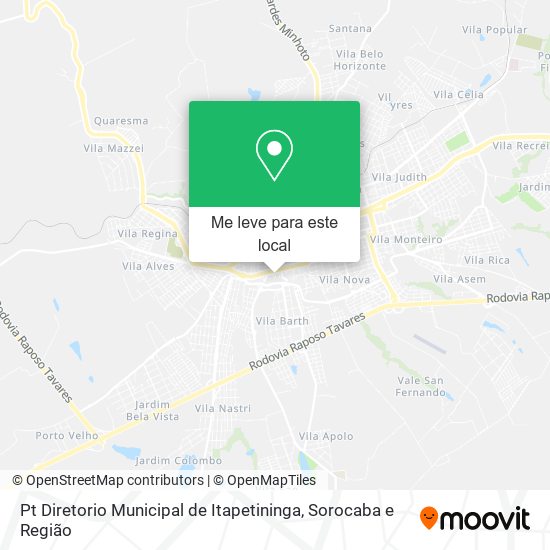 Pt Diretorio Municipal de Itapetininga mapa