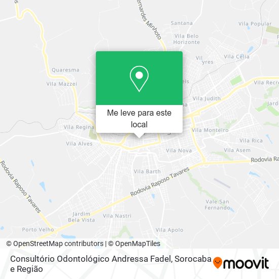 Consultório Odontológico Andressa Fadel mapa