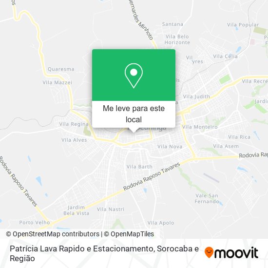 Patrícia Lava Rapido e Estacionamento mapa