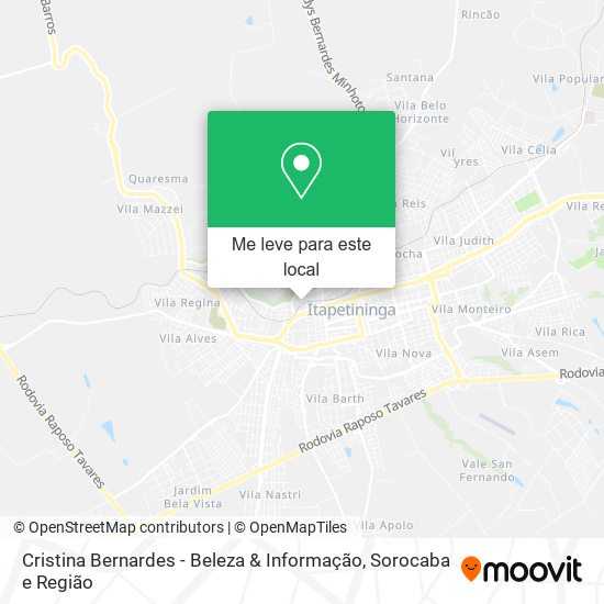 Cristina Bernardes - Beleza & Informação mapa
