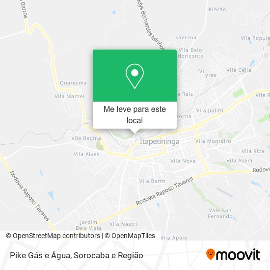 Pike Gás e Água mapa
