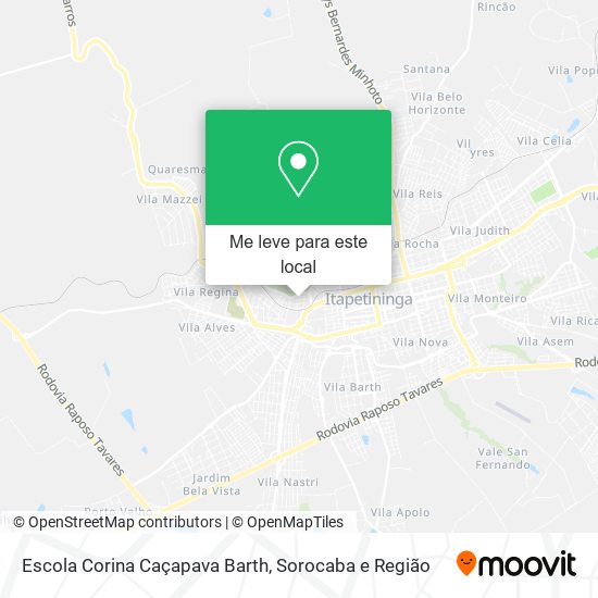 Escola Corina Caçapava Barth mapa