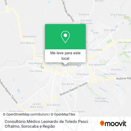 Consultório Médico Leonardo de Toledo Pesci Oftalmo mapa
