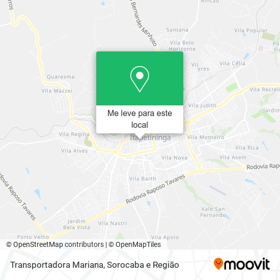 Transportadora Mariana mapa