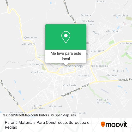 Paraná Materiais Para Construcao mapa