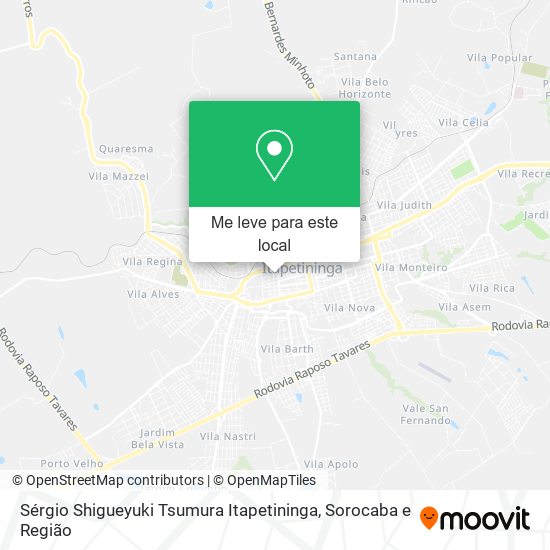 Sérgio Shigueyuki Tsumura Itapetininga mapa