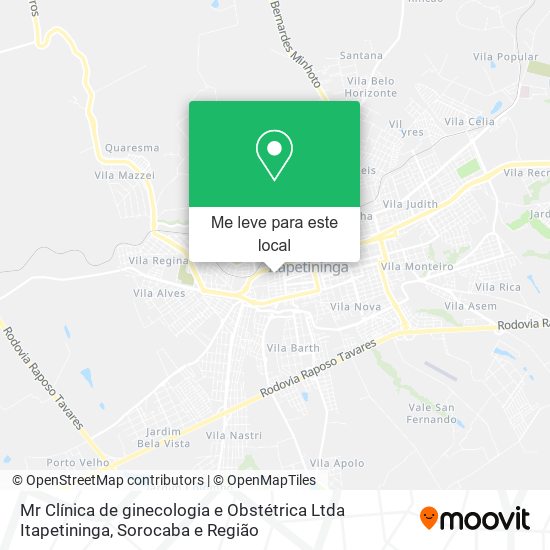 Mr Clínica de ginecologia e Obstétrica Ltda Itapetininga mapa