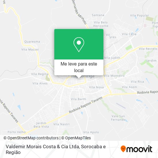 Valdemir Morais Costa & Cia Ltda mapa