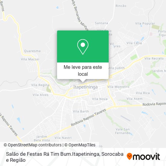 Salão de Festas Rá Tim Bum.Itapetininga mapa