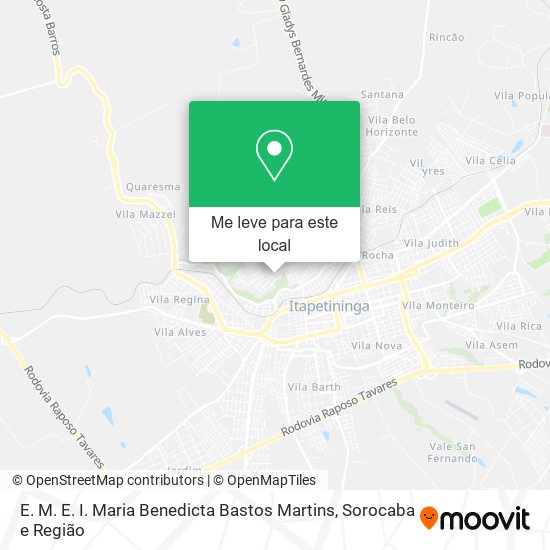 E. M. E. I. Maria Benedicta Bastos Martins mapa