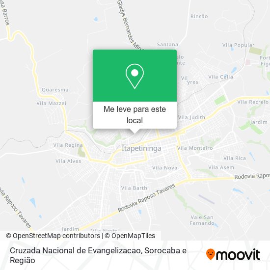 Cruzada Nacional de Evangelizacao mapa