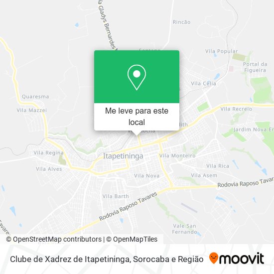 Clube de Xadrez de Itapetininga mapa