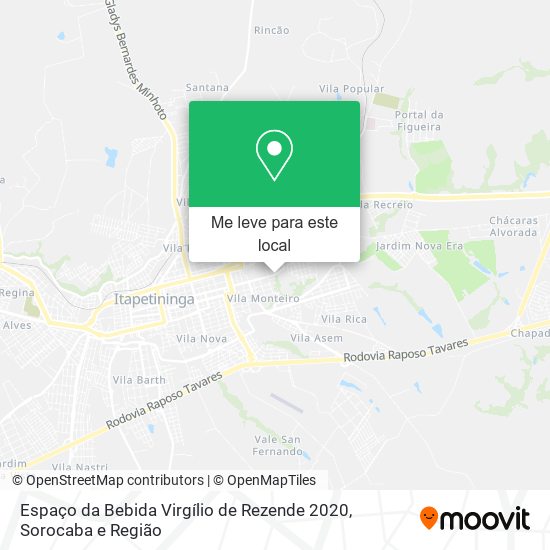 Espaço da Bebida Virgílio de Rezende 2020 mapa