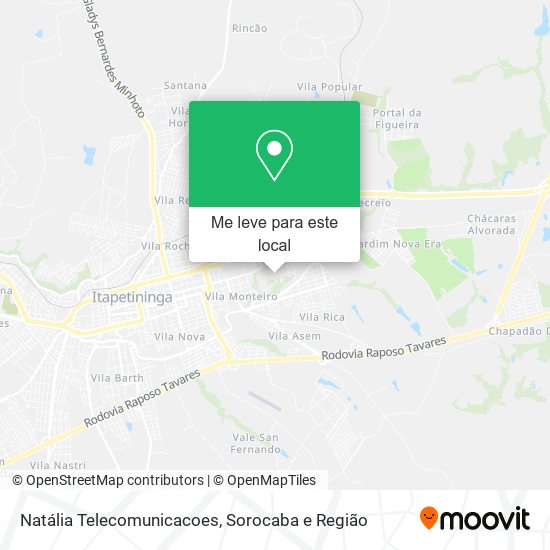 Natália Telecomunicacoes mapa