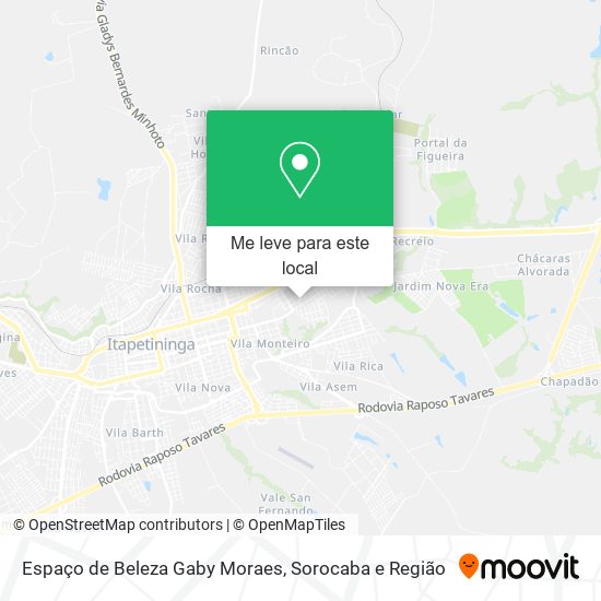 Espaço de Beleza Gaby Moraes mapa