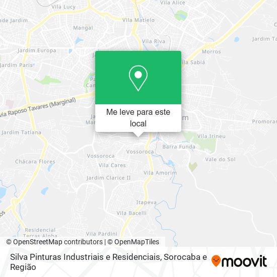 Silva Pinturas Industriais e Residenciais mapa