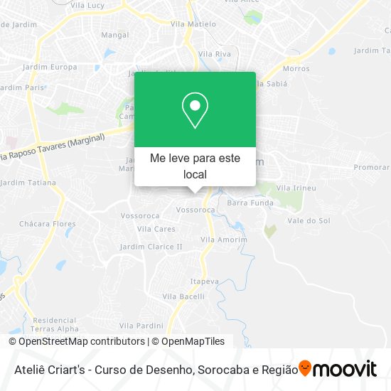 Ateliê Criart's - Curso de Desenho mapa