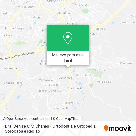 Dra. Denise C M Chanes - Ortodontia e Ortopedia mapa