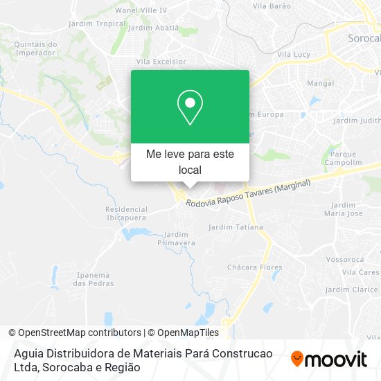 Aguia Distribuidora de Materiais Pará Construcao Ltda mapa