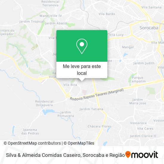 Silva & Almeida Comidas Caseiro mapa