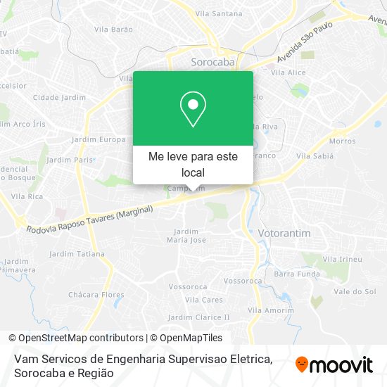 Vam Servicos de Engenharia Supervisao Eletrica mapa