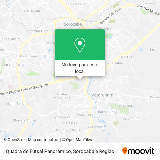 Quadra de Futsal Panorâmico mapa