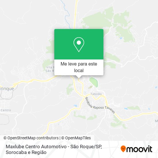 Maxlube Centro Automotivo - São Roque / SP mapa