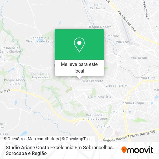 Studio Ariane Costa Excelência Em Sobrancelhas mapa