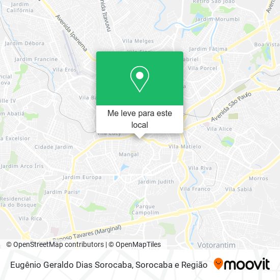 Eugênio Geraldo Dias Sorocaba mapa