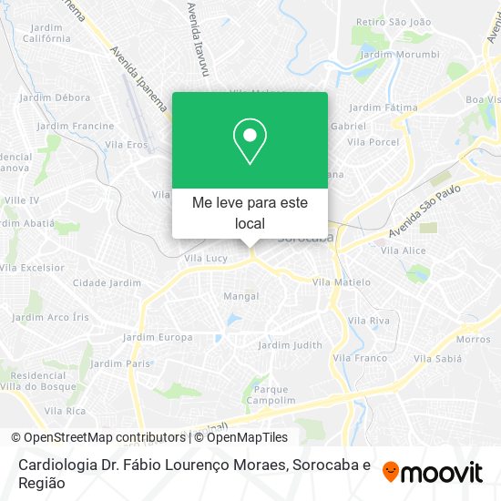Cardiologia Dr. Fábio Lourenço Moraes mapa