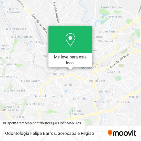 Odontologia Felipe Barros mapa