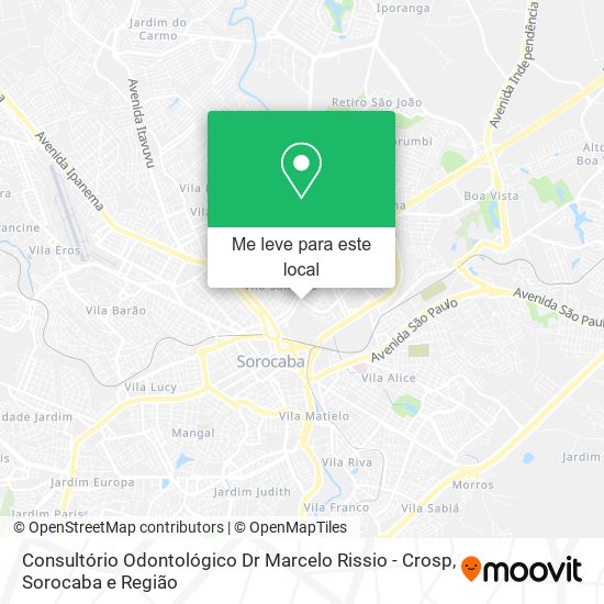 Consultório Odontológico Dr Marcelo Rissio - Crosp mapa