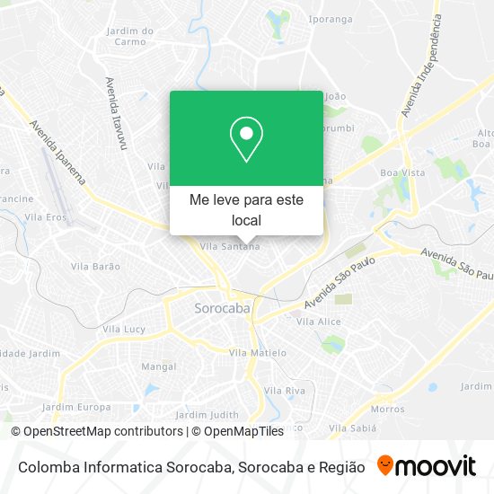 Colomba Informatica Sorocaba mapa