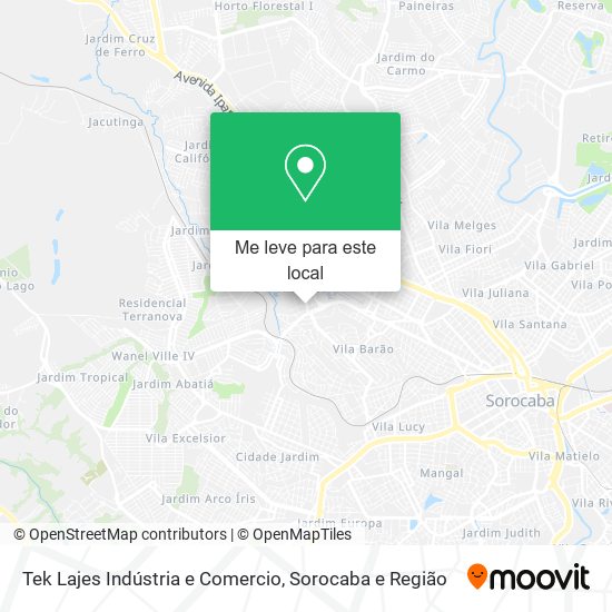Tek Lajes Indústria e Comercio mapa