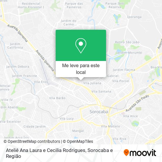 Ateliê Ana Laura e Cecilia Rodrigues mapa