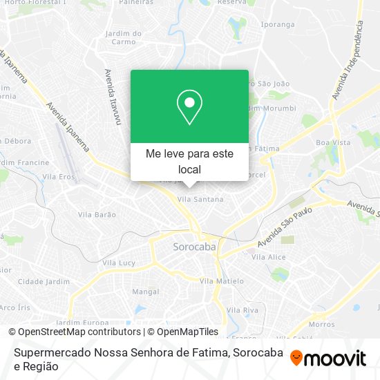Supermercado Nossa Senhora de Fatima mapa