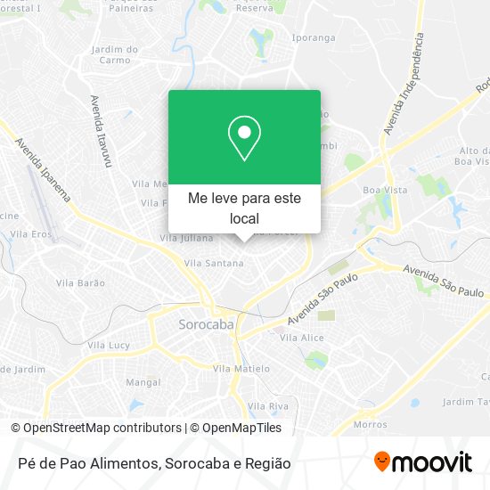 Pé de Pao Alimentos mapa